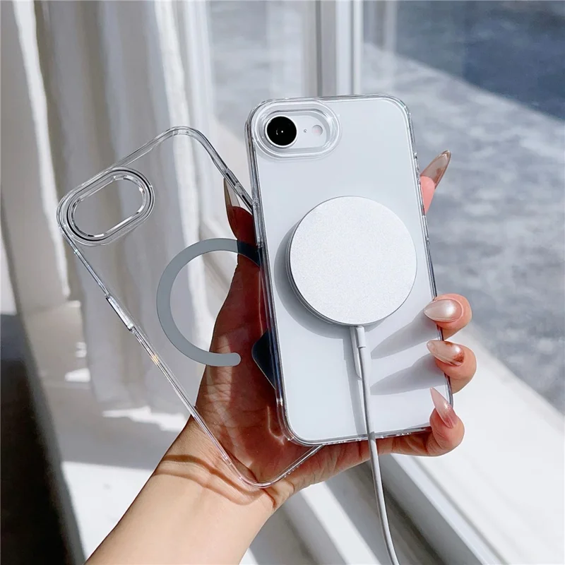 For iPhone 17e / 16e Case Compatible with MagSafe Protective TPU + PC Phone Cover - Black