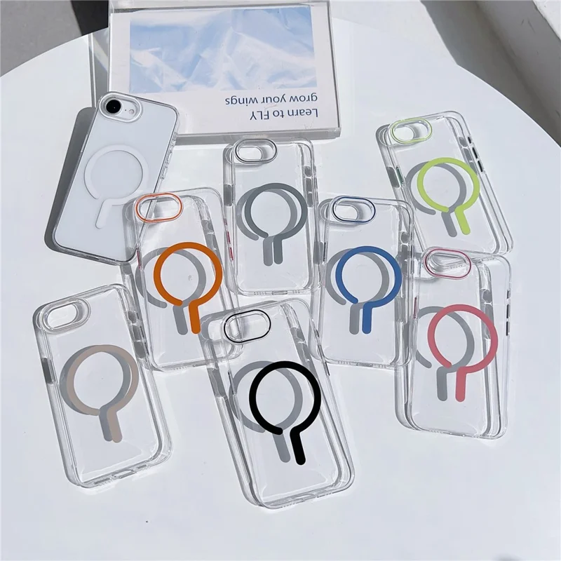 For iPhone 17e / 16e Case Compatible with MagSafe Protective TPU + PC Phone Cover - Black