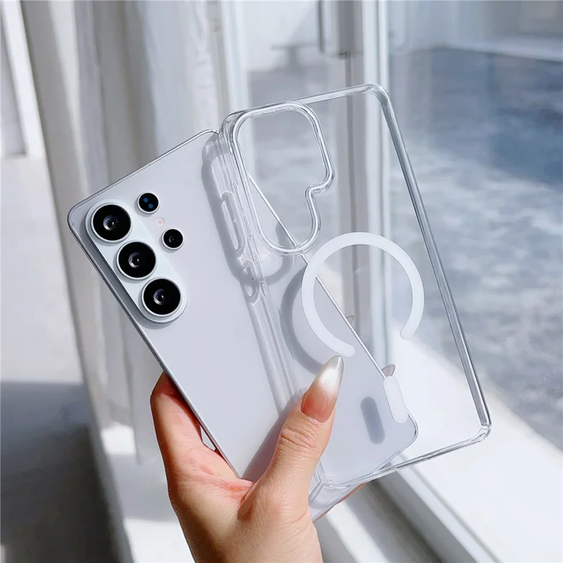 For Samsung Galaxy S26 Ultra Case Compatible with MagSafe Protective TPU + PC Phone Cover - White