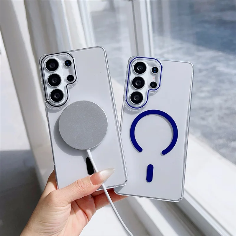 For Samsung Galaxy S26 Ultra Case Compatible with MagSafe Protective TPU + PC Phone Cover - White