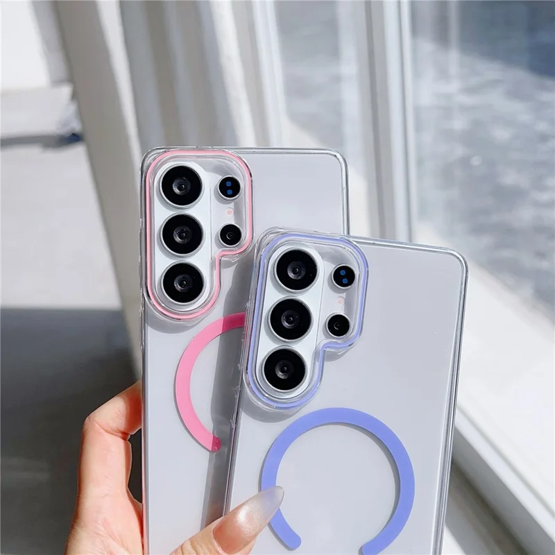 For Samsung Galaxy S26 Ultra Case Compatible with MagSafe Protective TPU + PC Phone Cover - White