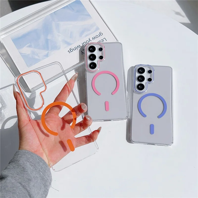 For Samsung Galaxy S26 Ultra Case Compatible with MagSafe Protective TPU + PC Phone Cover - White