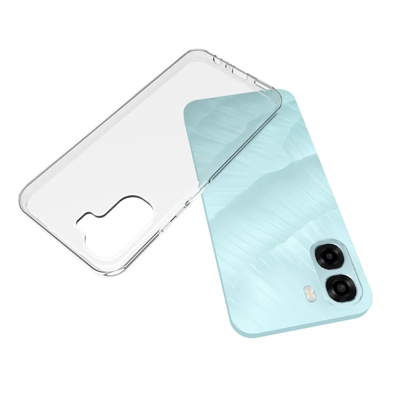For Oppo A6x 4G  /  A6x 5G Case Watermark Resistant TPU Phone Back Cover - Transparent