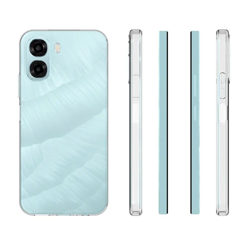 For Oppo A6x 4G  /  A6x 5G Case Watermark Resistant TPU Phone Back Cover - Transparent