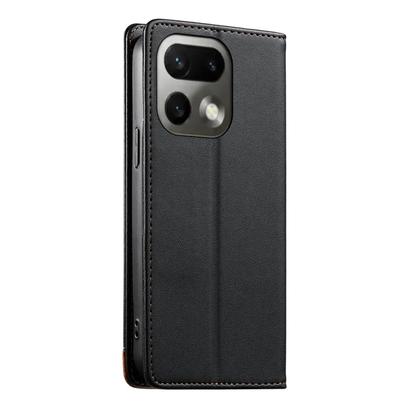 DIERFENG DF-018 for Realme 16 Pro 5G Case RFID Blocking Wallet Leather Phone Cover with Color Splicing Logo Corner - Black