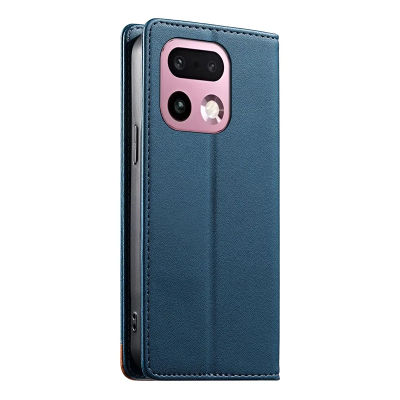 DIERFENG DF-018 for Realme 16 Pro+ 5G Case RFID Blocking Wallet Leather Phone Cover with Color Splicing Logo Corner - Blue