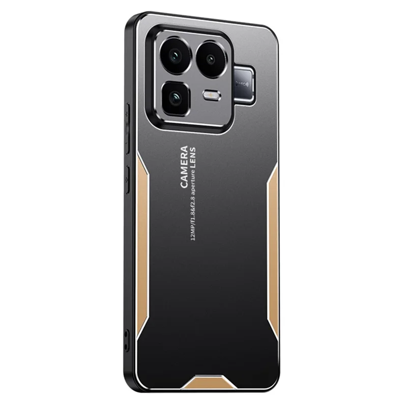 Coque pour téléphone Realme Neo8 5G - Couverture arrière en alliage d'aluminium, TPU et PC - Or