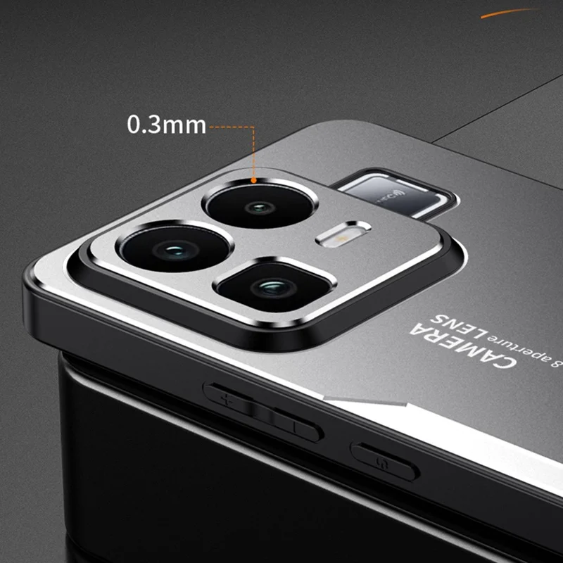 Coque pour téléphone Realme Neo8 5G - Couverture arrière en alliage d'aluminium, TPU et PC - Or