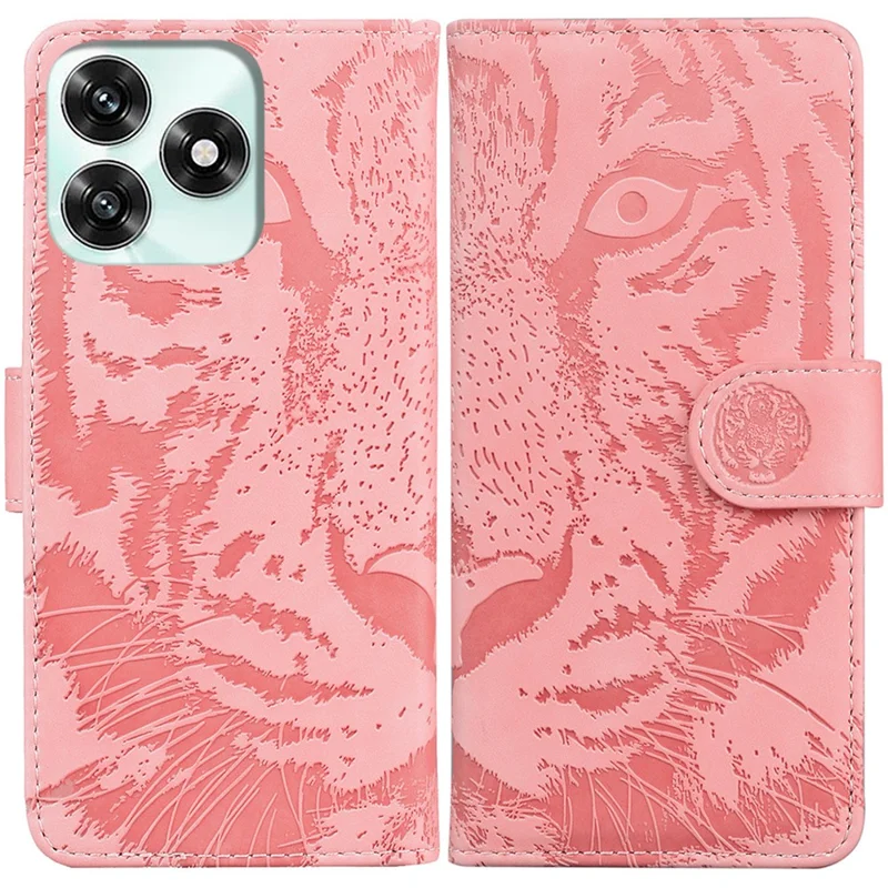 Case for Honor Play10A 4G  /  X5c Plus 4G  /  X5c 4G Tiger Imprint Leather Wallet Phone Cover - Pink