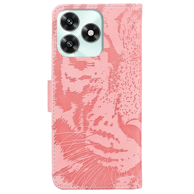 Case for Honor Play10A 4G  /  X5c Plus 4G  /  X5c 4G Tiger Imprint Leather Wallet Phone Cover - Pink
