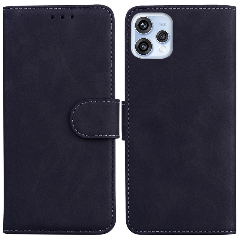 Case for Oppo Reno15 5G (Global)  /  Reno15c 5G (China) Solid Color Leather Wallet Phone Cover - Black