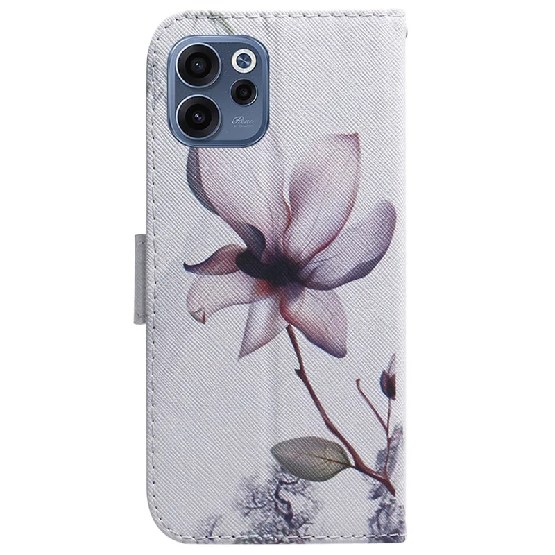 For Oppo Reno15 F 5G Wallet Case Pattern Print Leather Phone Cover - Pink Flower