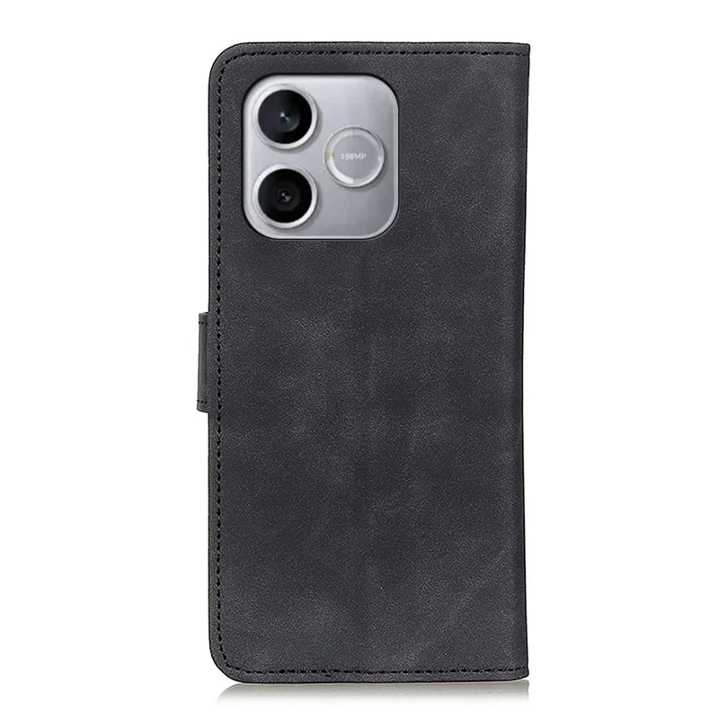 KHAZNEH For Honor 600 Lite 5G Case PU Leather Retro Texture Phone Cover - Black