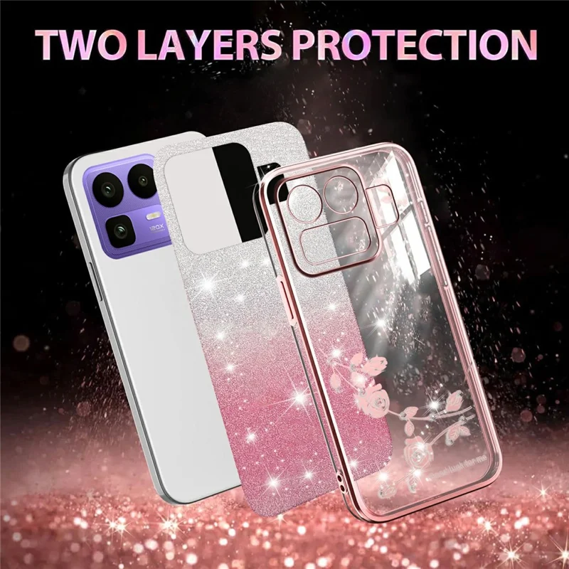 KADEM For Realme Neo8 5G Case Flower TPU Flexible Gradient Phone Cover - Pink