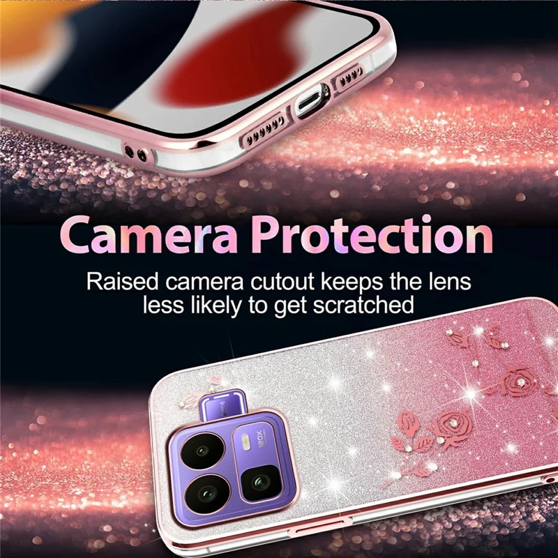 KADEM For Realme Neo8 5G Case Flower TPU Flexible Gradient Phone Cover - Pink