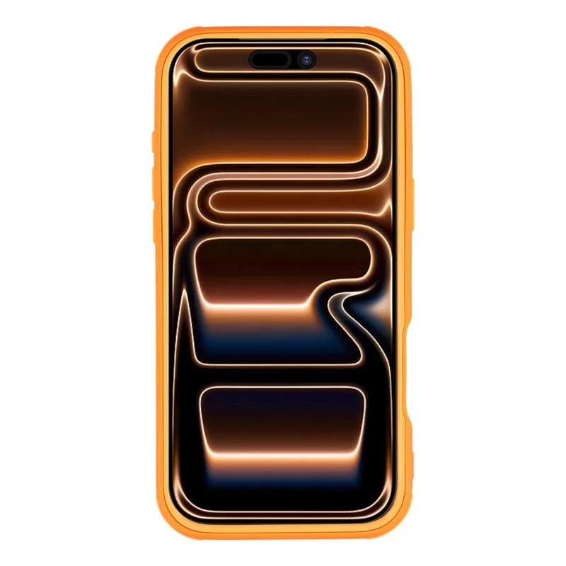 For iPhone 17 Pro Magnetic Case TPU Clear Acrylic Detachable 2 in 1 Protective Phone Cover - Orange