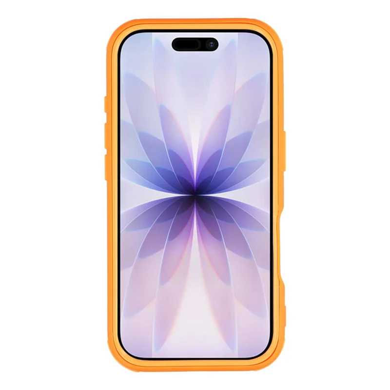 For iPhone 17 Magnetic Case TPU Clear Acrylic Detachable 2 in 1 Protective Phone Cover - Orange