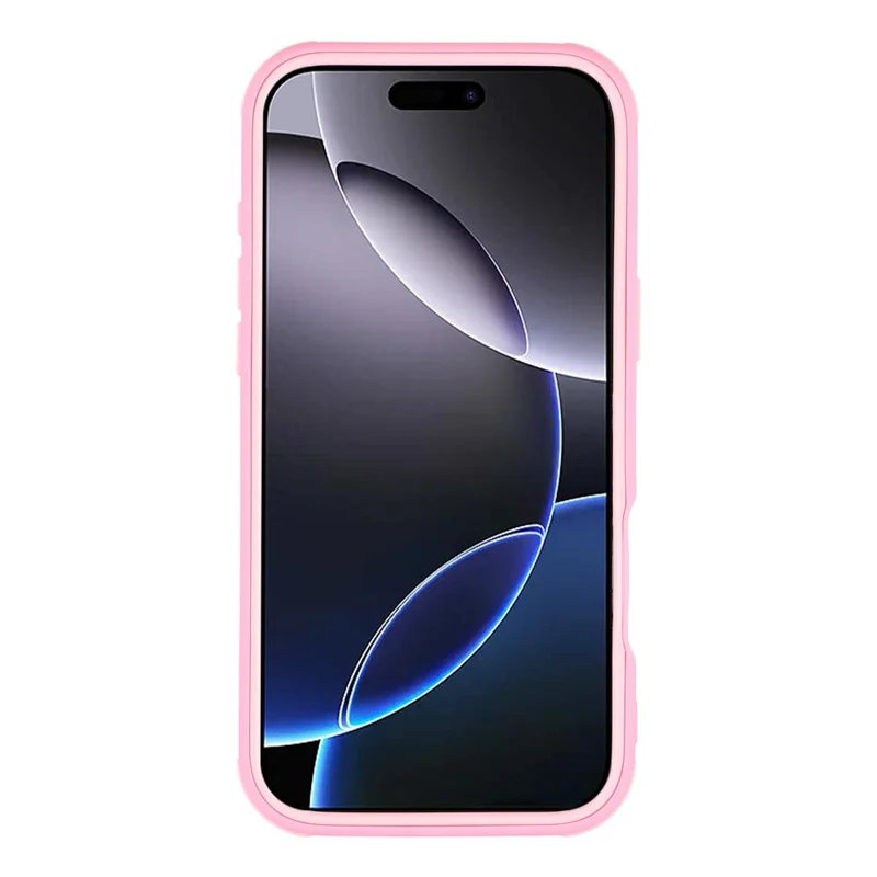 Coque magnétique pour iPhone 16 Pro Max, coque de protection 2 en 1 amovible en TPU transparent et acrylique - Rose