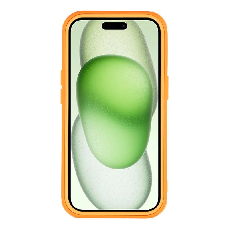 For iPhone 15 Magnetic Case TPU Clear Acrylic Detachable 2 in 1 Protective Phone Cover - Orange