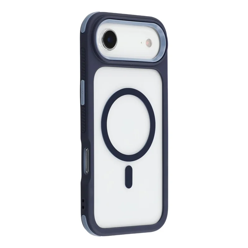 For iPhone Air Magnetic Case TPU Clear Acrylic Detachable 2 in 1 Protective Phone Cover - Blue