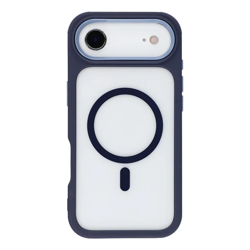 For iPhone Air Magnetic Case TPU Clear Acrylic Detachable 2 in 1 Protective Phone Cover - Blue