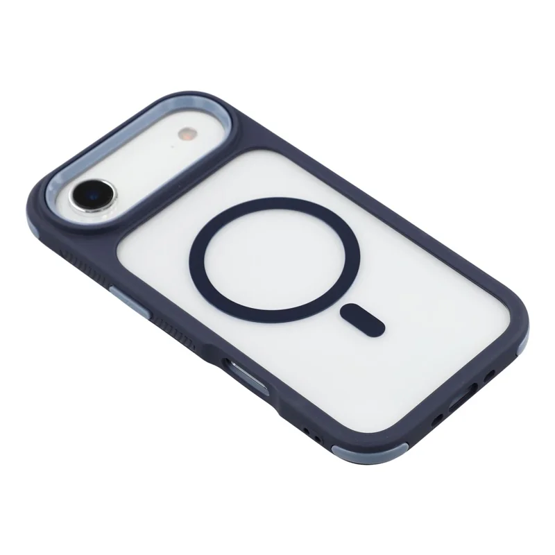 For iPhone Air Magnetic Case TPU Clear Acrylic Detachable 2 in 1 Protective Phone Cover - Blue