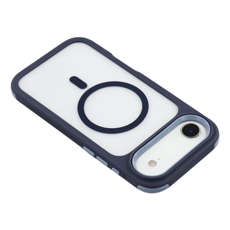 For iPhone Air Magnetic Case TPU Clear Acrylic Detachable 2 in 1 Protective Phone Cover - Blue