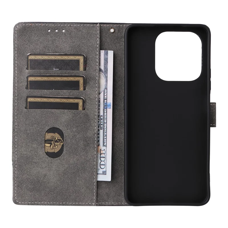 For Honor X8d 4G Case Wallet RFID Blocking PU Leather Phone Cover Stand with Strap - Black