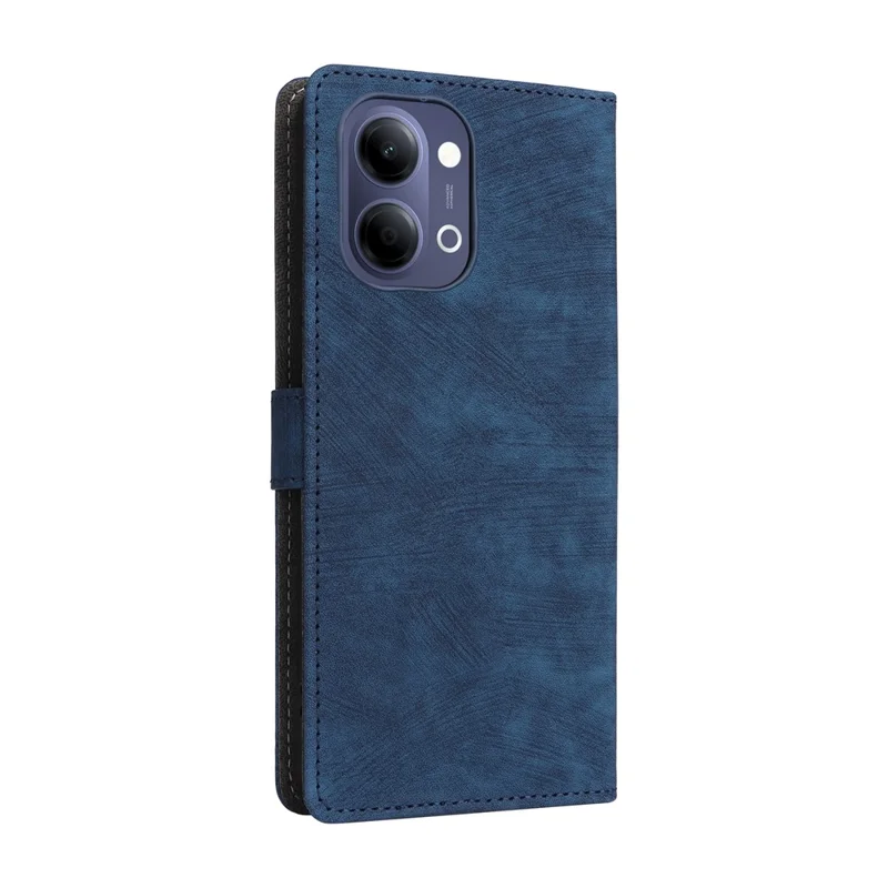 For vivo Y05 4G / Y11d 4G / Y21 5G (2026) Case Wallet RFID Blocking PU Leather Phone Cover Stand with Strap - Blue