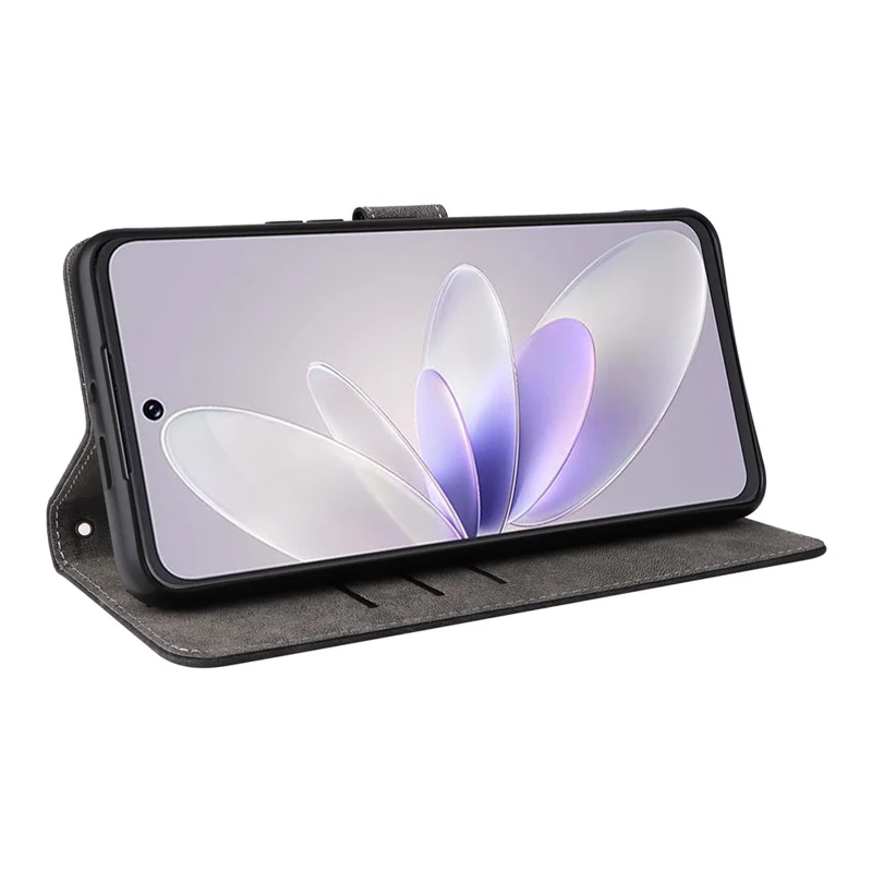 For Cubot Note 60 Case Wallet RFID Blocking PU Leather Phone Cover Stand with Strap - Black