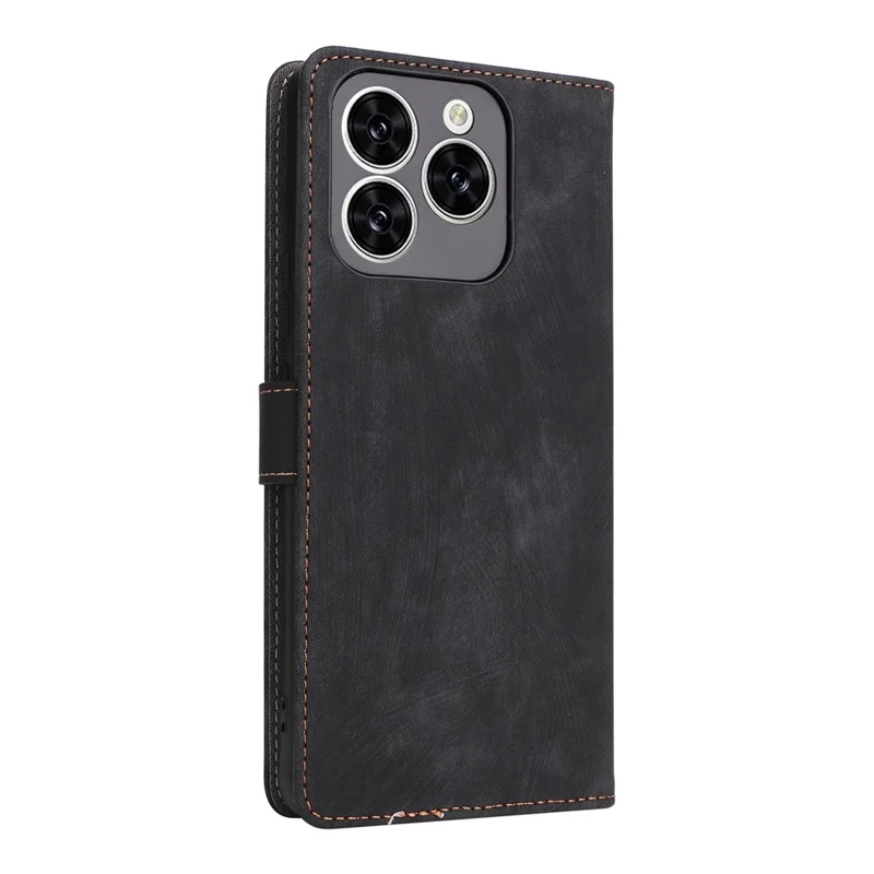 For Cubot Note 60 Case Wallet RFID Blocking PU Leather Phone Cover Stand with Strap - Black