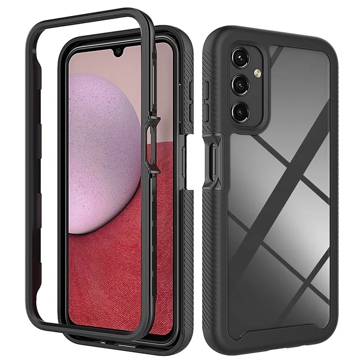 Для Samsung Galaxy A14 5G / A14 4G жесткий акриловый + ПК + мягкий чехол для телефона TPU Bump Proof Clear Back Cover - Черный