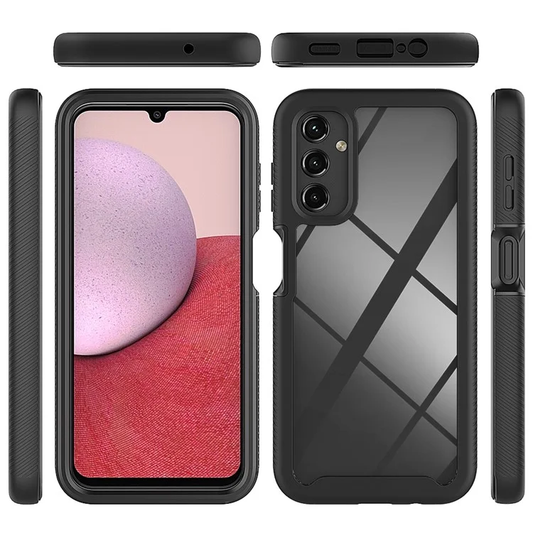 Для Samsung Galaxy A14 5G / A14 4G жесткий акриловый + ПК + мягкий чехол для телефона TPU Bump Proof Clear Back Cover - Черный