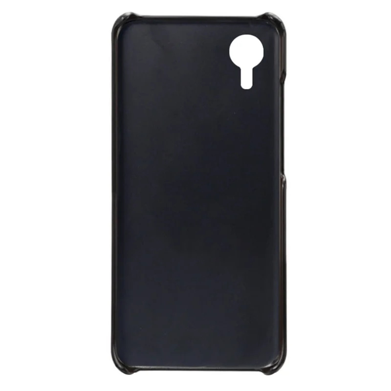 For Samsung Galaxy A23e Dual Card Slots Back Cover Anti-scratch PU Leather Coated Hard PC Protective Case - Black