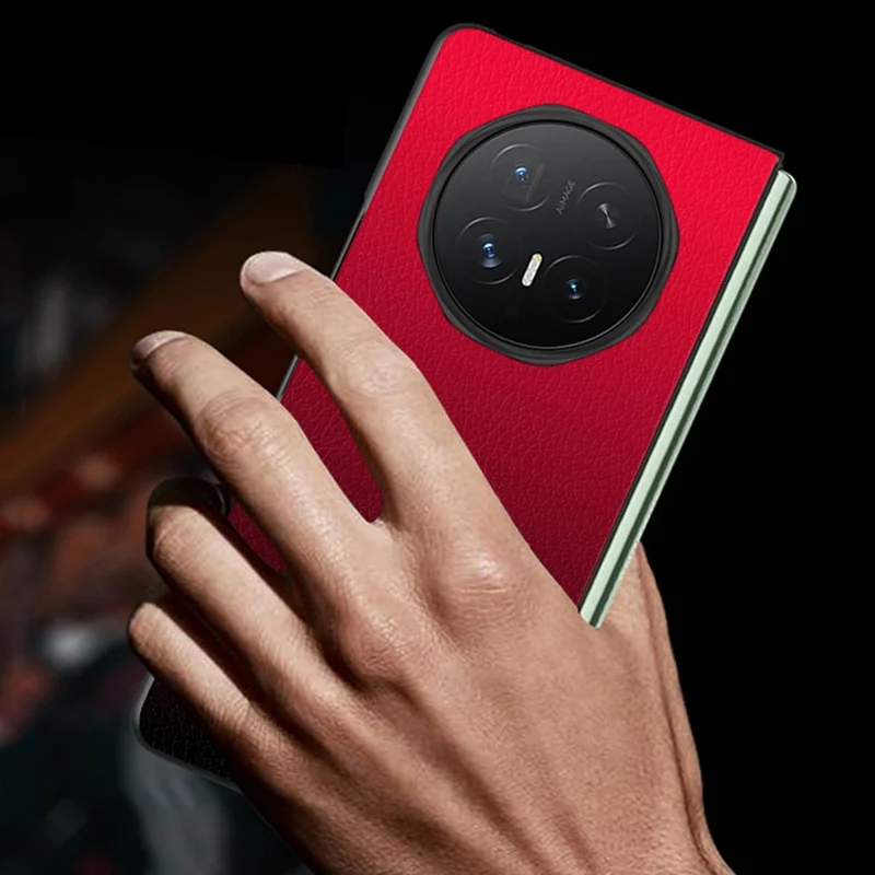 Capa para Honor Magic V6 5G, Estilo Empresarial Gradiente, Resistente a Choques, Revestida a PU com PC, Laranja / Verde