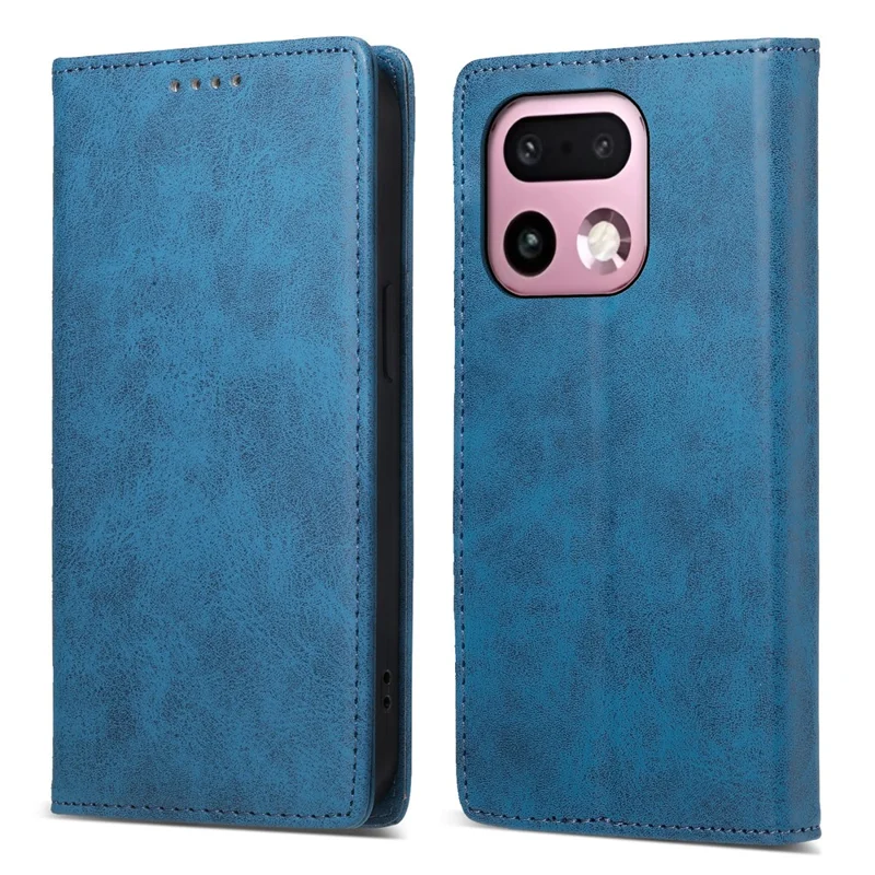 Cover Portafoglio in PU Vintage per Realme 16 Pro+ 5G con Tecnologia RFID Blocking - Blu