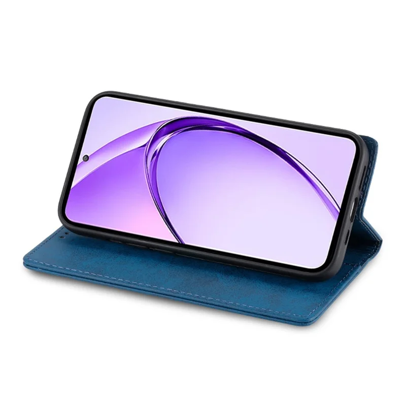 Cover Portafoglio in PU Vintage per Realme 16 Pro+ 5G con Tecnologia RFID Blocking - Blu