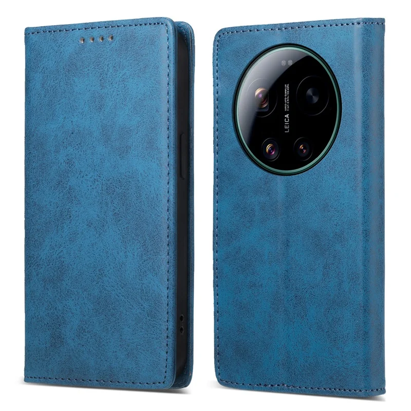 Xiaomi 17 Ultra 5G Brieftaschenhülle mit RFID-Schutz aus PU-Leder - Blau