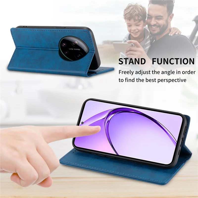 Xiaomi 17 Ultra 5G Brieftaschenhülle mit RFID-Schutz aus PU-Leder - Blau