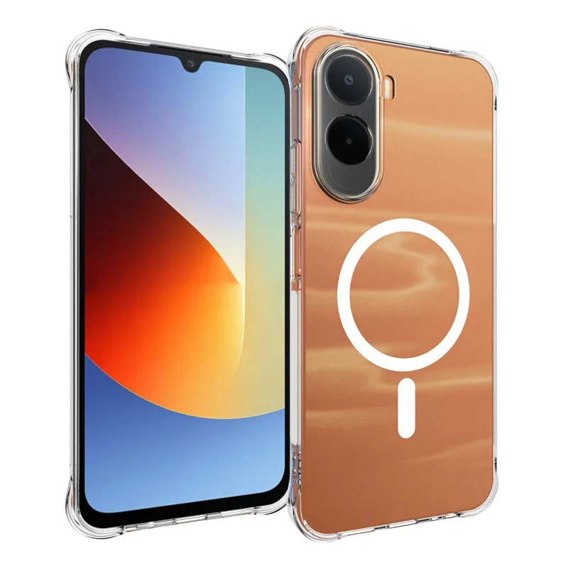 Bulk Purchasing for Xiaomi Poco C85x 5G / Redmi A7 Pro 4G (171.56mm) Magnetic Case TPU Anti-drop Phone Back Cover - Transparent