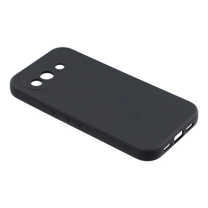 For Google Pixel 10a Case TPU Back Soft Anti-Scratch Fiber Lining Phone Cover - Black