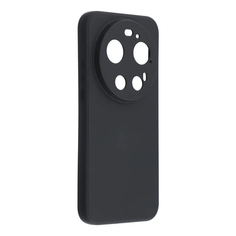 Handyhülle für Xiaomi 17 Ultra 5G, TPU-Rückseite, weich, kratzfest, mit Faserfutter - Schwarz