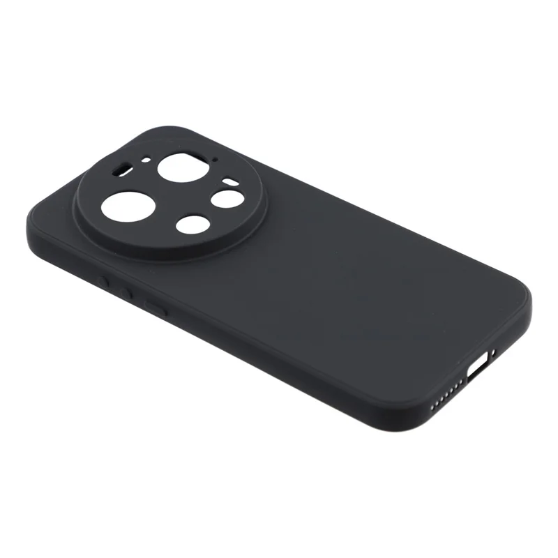 Handyhülle für Xiaomi 17 Ultra 5G, TPU-Rückseite, weich, kratzfest, mit Faserfutter - Schwarz