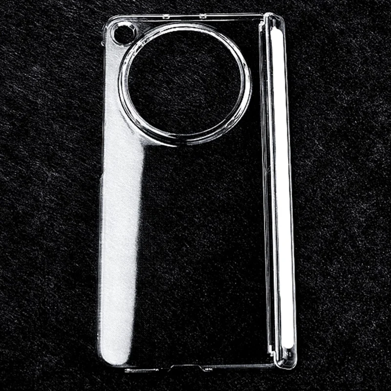 For Oppo Find N6 5G Magnetic Case Single Axis Hinge UV Coating PC Phone Cover - Transparent