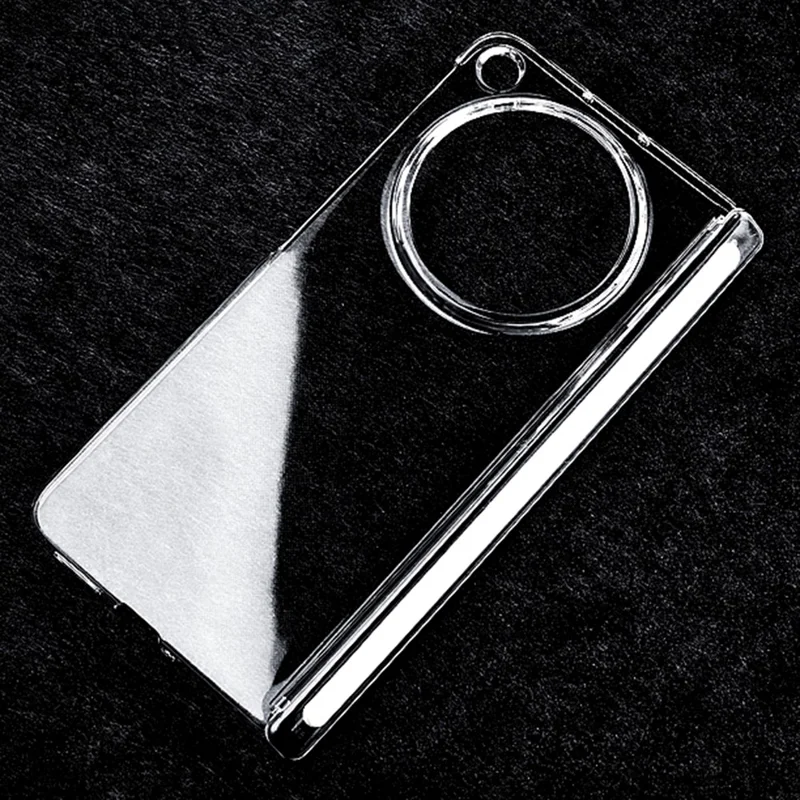 For Oppo Find N6 5G Magnetic Case Single Axis Hinge UV Coating PC Phone Cover - Transparent