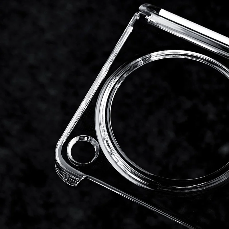 For Oppo Find N6 5G Magnetic Case Dual Axis Hinge UV Coating PC Phone Cover - Transparent