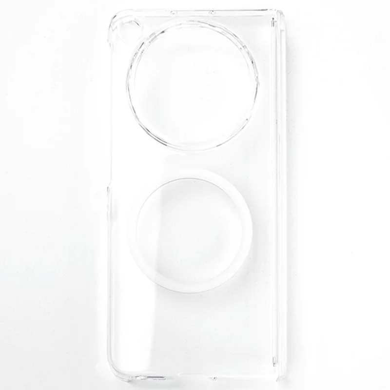 For Oppo Find N6 5G Magnetic Case Dual Axis Hinge UV Coating PC Phone Cover - Transparent