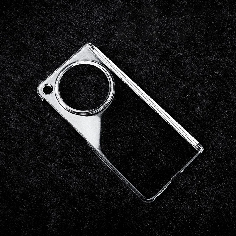 For Oppo Find N6 5G Magnetic Case Dual Axis Hinge UV Coating PC Phone Cover - Transparent