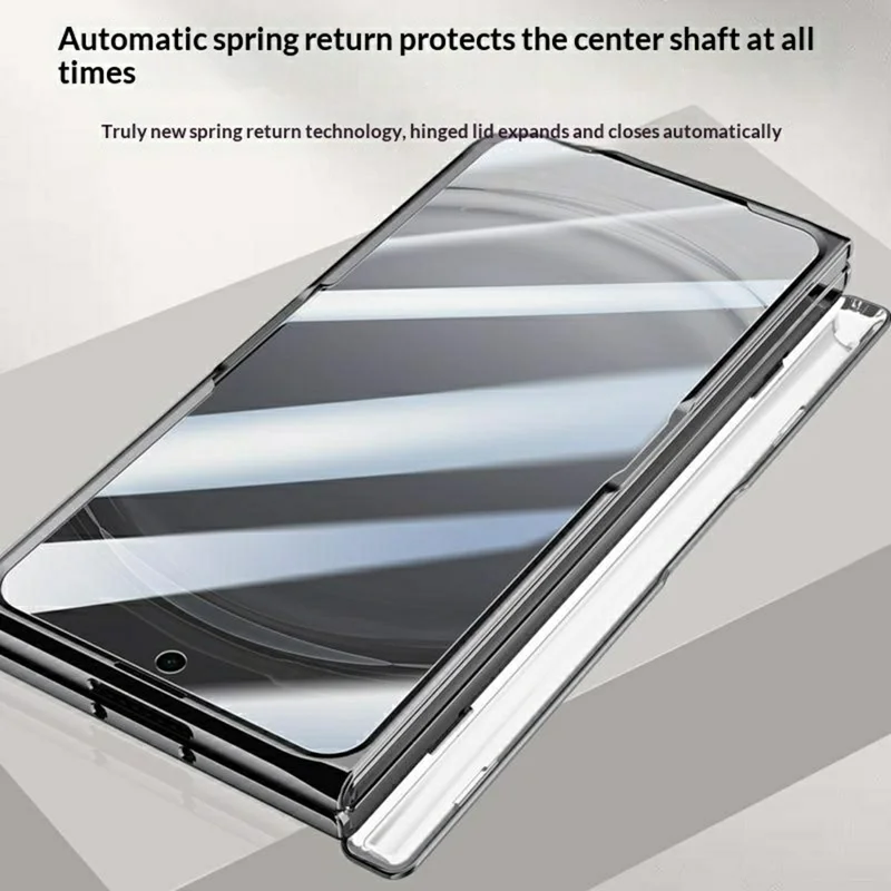 For Oppo Find N6 5G Case with Tempered Glass Screen Protector Lens Kickstand Electroplated Phone Cover - Black