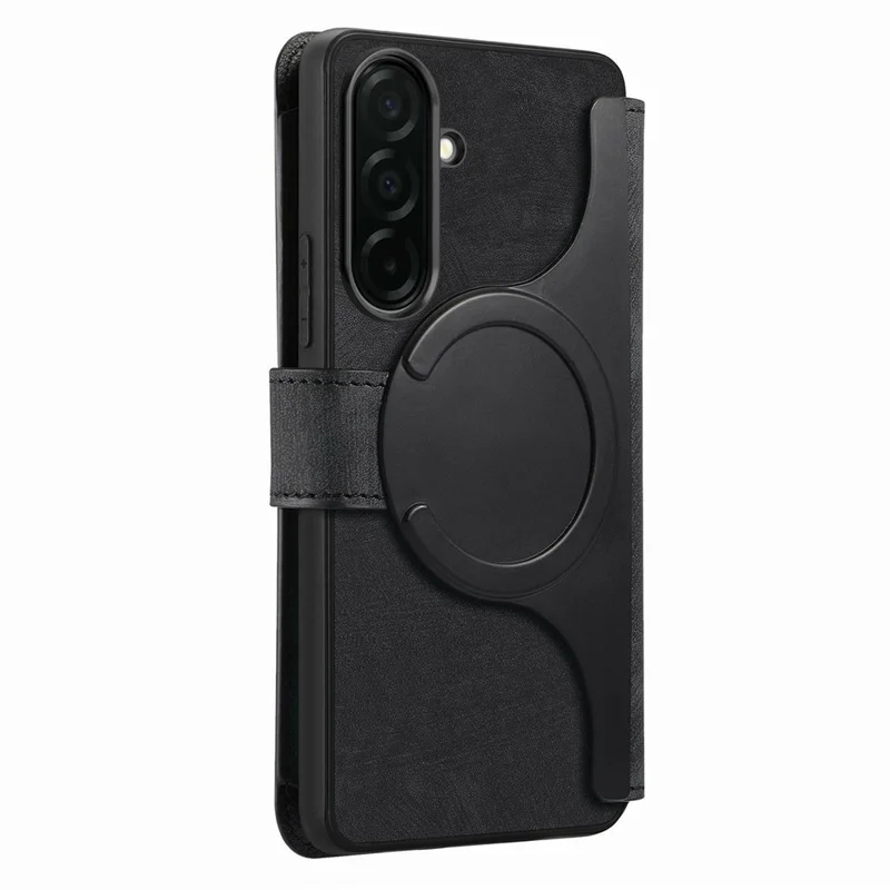 CASENEO MW-02 For Samsung Galaxy S26+ Case Detachable Magnetic Leather Flip Cover - Black